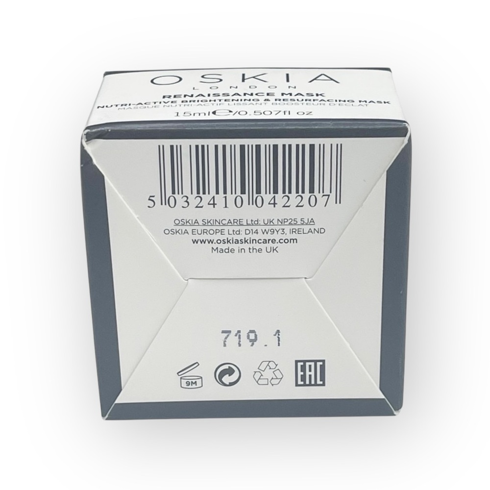new Oskia 𑁍 Renaissance Mask 𑁍 Luxury Travel Size 𑁍 15 ml 𑁍 Sealed in Box - Picture 6 of 12